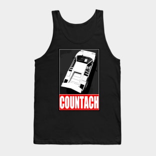 Lamborghini Countach - White Tank Top